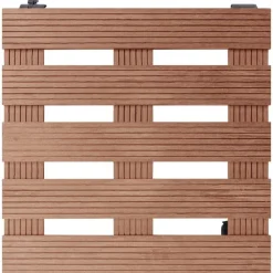 vidaXL Jardín-Soporte con ruedas para plantas 2 uds WPC marrón 30x30x7,5 cm