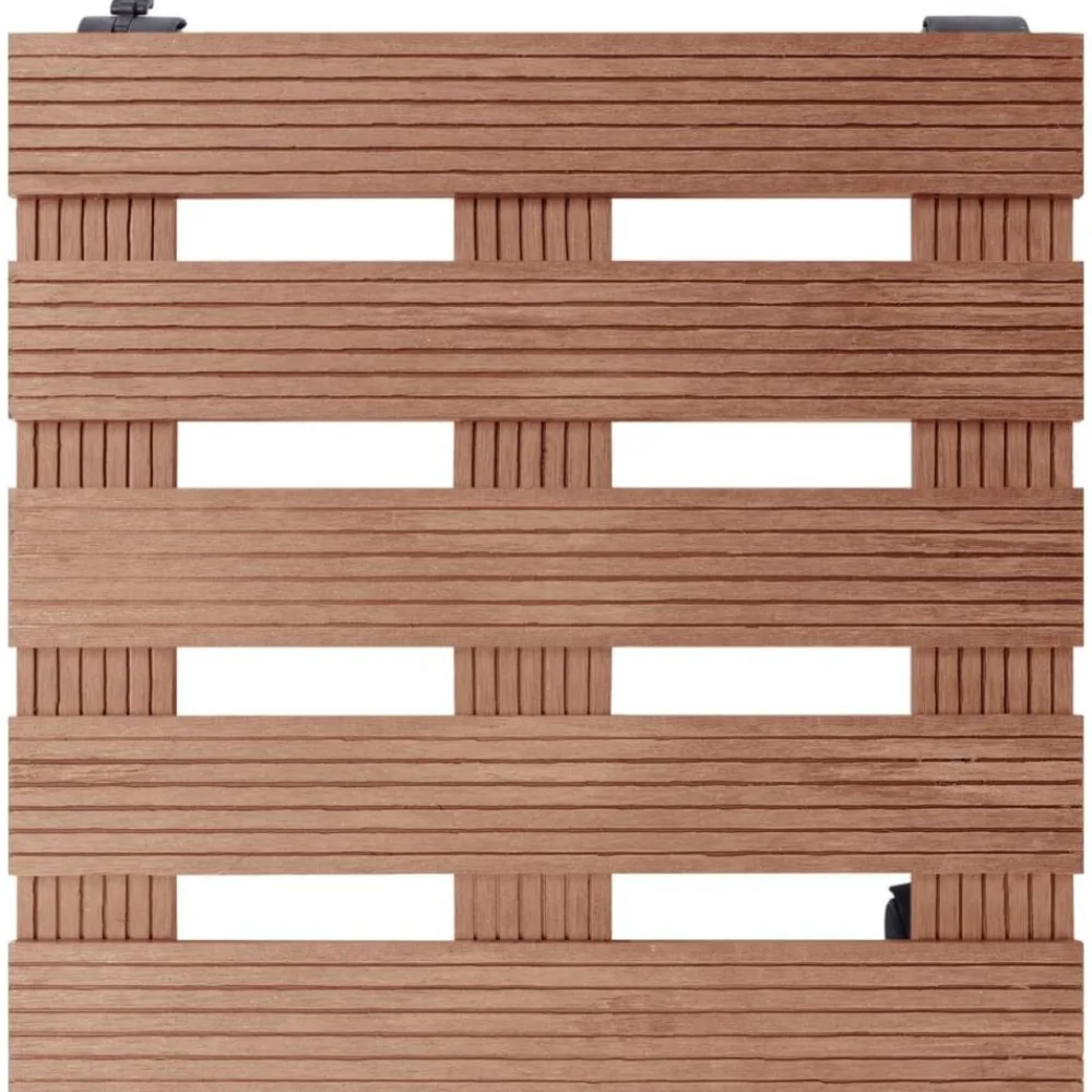 vidaXL Jardín-Soporte con ruedas para plantas 2 uds WPC marrón 30x30x7,5 cm