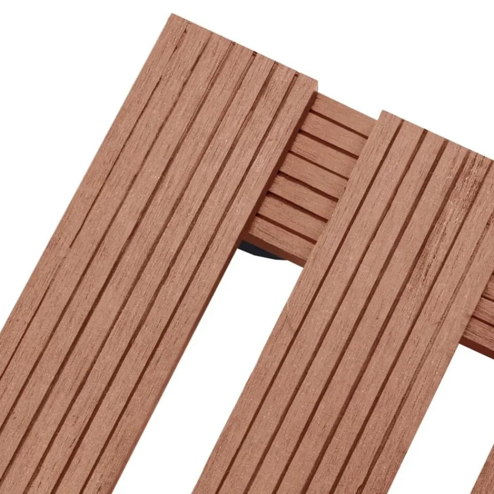 vidaXL Jardín-Soporte con ruedas para plantas 2 uds WPC marrón 30x30x7,5 cm