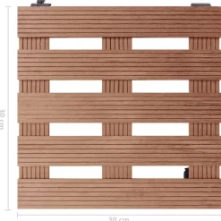 vidaXL Jardín-Soporte con ruedas para plantas 2 uds WPC marrón 30x30x7,5 cm
