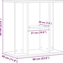 vidaXL Productos Para Mascotas-Soporte de acuario madera ingeniería 60x30x60 cm