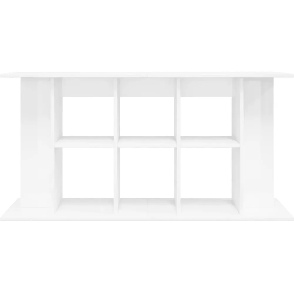 vidaXL Soporte de acuario madera ingeniería blanco brillo 120x40x60 cm Blanco brillante Outlet