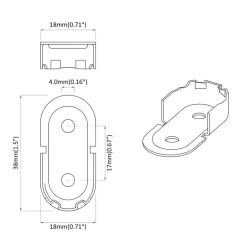 vidaXL Soporte de barra de armario 2 pcs Zinc 40 x 18 x 10 mm Hierro Hot
