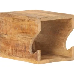 vidaXL Soporte de bicicletas pared 35x25x25 cm madera de mango rugosa Best