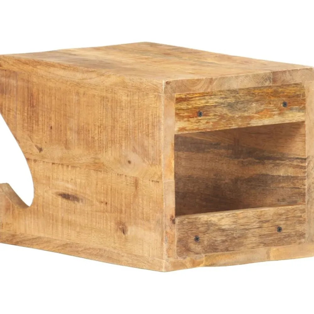 vidaXL Soporte de bicicletas pared 35x25x25 cm madera de mango rugosa Best