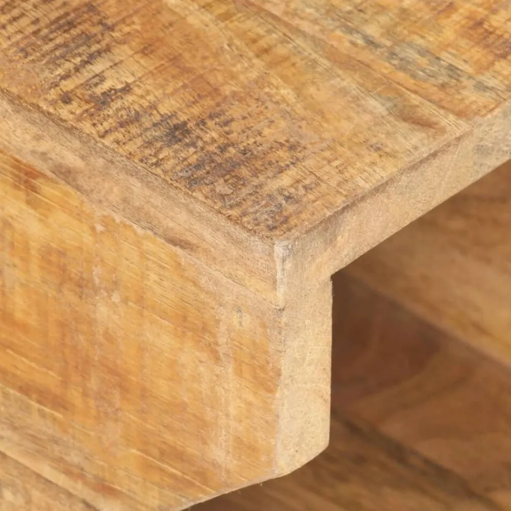 vidaXL Soporte de bicicletas pared 35x25x25 cm madera de mango rugosa Best