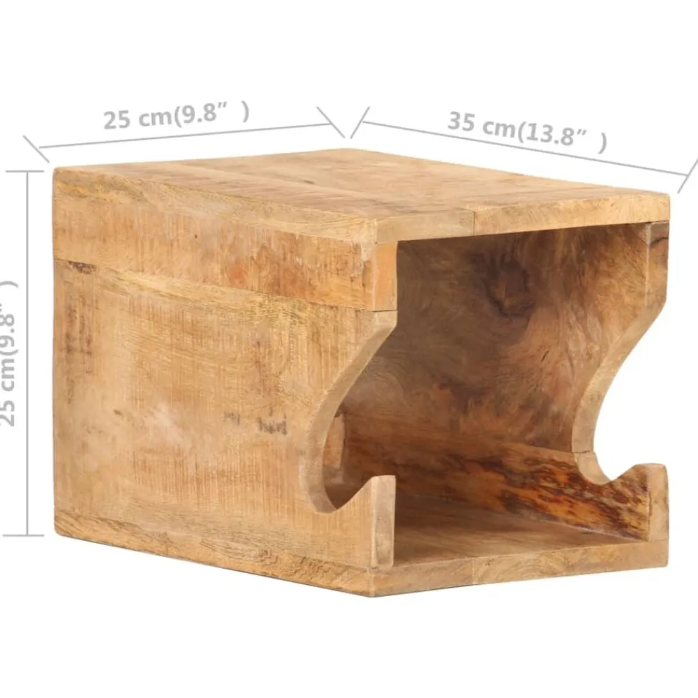 vidaXL Soporte de bicicletas pared 35x25x25 cm madera de mango rugosa Best