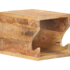 vidaXL Soporte de bicicletas pared 35x25x25 cm madera de mango rugosa Best
