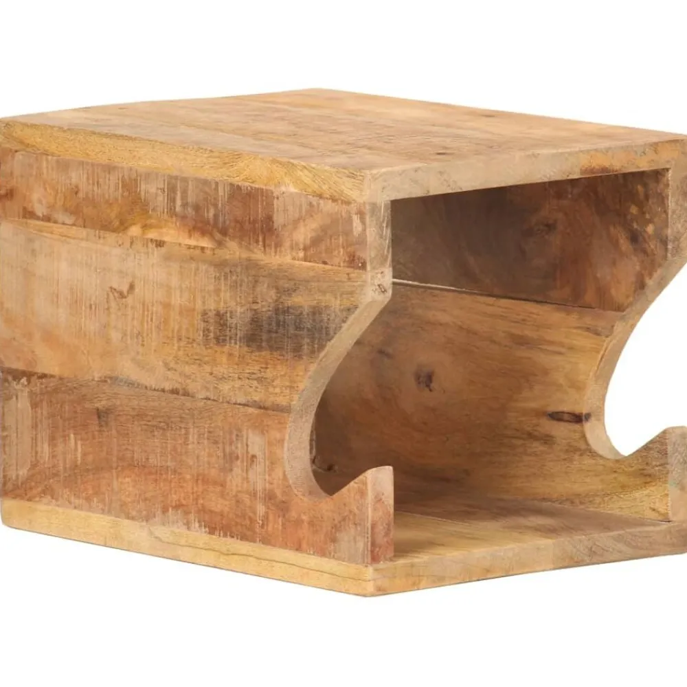 vidaXL Soporte de bicicletas pared 35x25x25 cm madera de mango rugosa Best