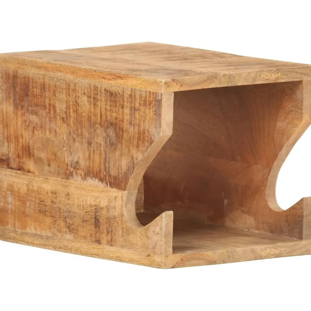 vidaXL Soporte de bicicletas pared 35x25x25 cm madera de mango rugosa Best