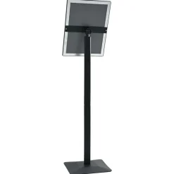 vidaXL Venta Al Por Menor-Soporte de cartel pedestal Plateado a3 Hierro fundido