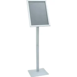 vidaXL Soporte de cartel pedestal 32,5 x 27 x 126 cm Plateado Sale