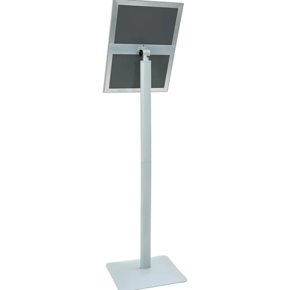 vidaXL Soporte de cartel pedestal 32,5 x 27 x 126 cm Plateado Sale