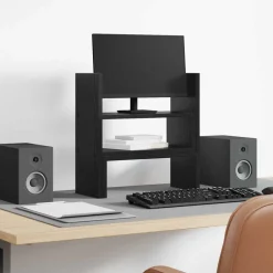 vidaXL Soporte de Escritorio para Monitor 40 x 17 x 41 cm Roble negro Outlet