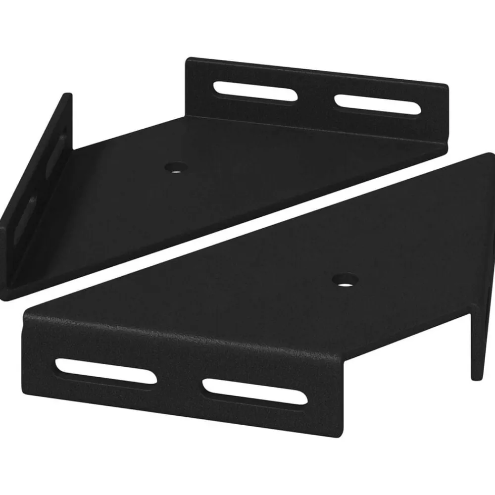 vidaXL Accesorios De Bricolaje-Soporte de Esquina 2 pcs Negro 138,5 x 50,5 x 16 mm Hierro