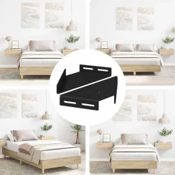 vidaXL Accesorios De Bricolaje-Soporte de Esquina 2 pcs Negro 138,5 x 50,5 x 16 mm Hierro
