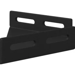 vidaXL Accesorios De Bricolaje-Soporte de Esquina 2 pcs Negro 138,5 x 50,5 x 16 mm Hierro