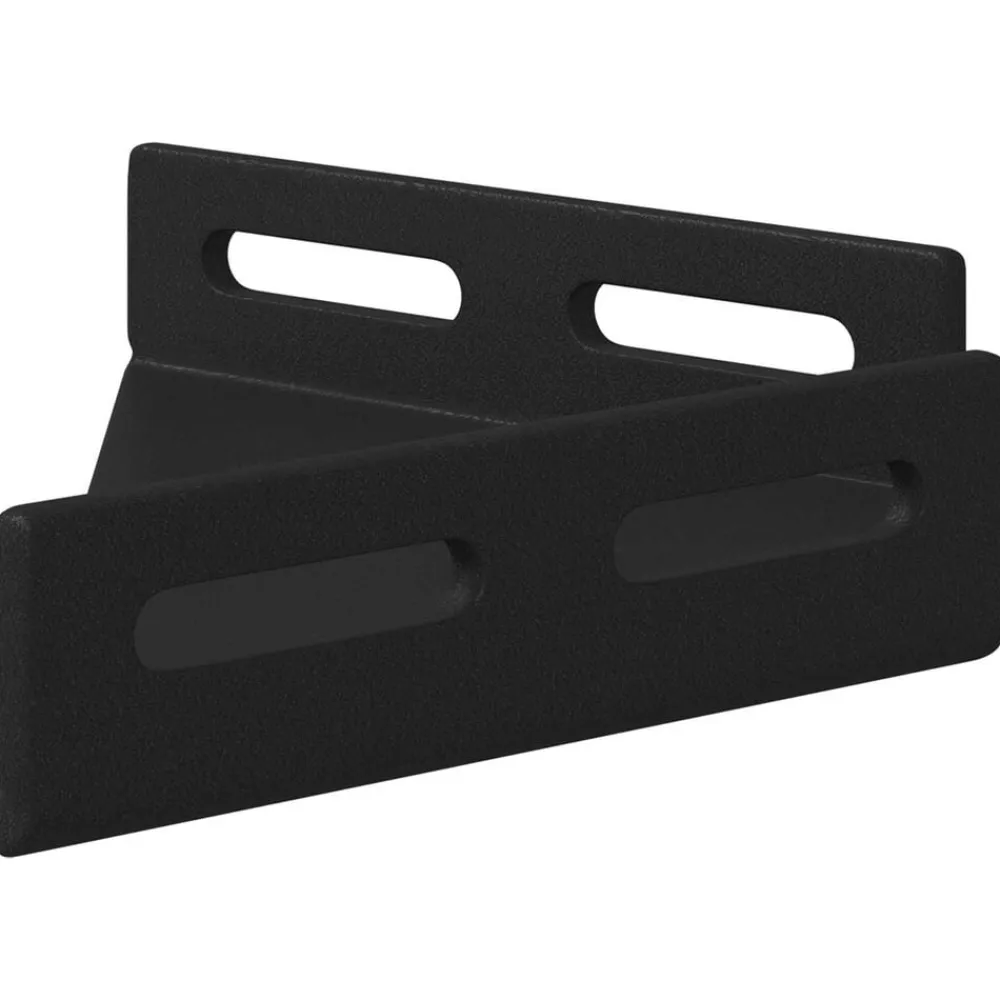 vidaXL Accesorios De Bricolaje-Soporte de Esquina 2 pcs Negro 138,5 x 50,5 x 16 mm Hierro