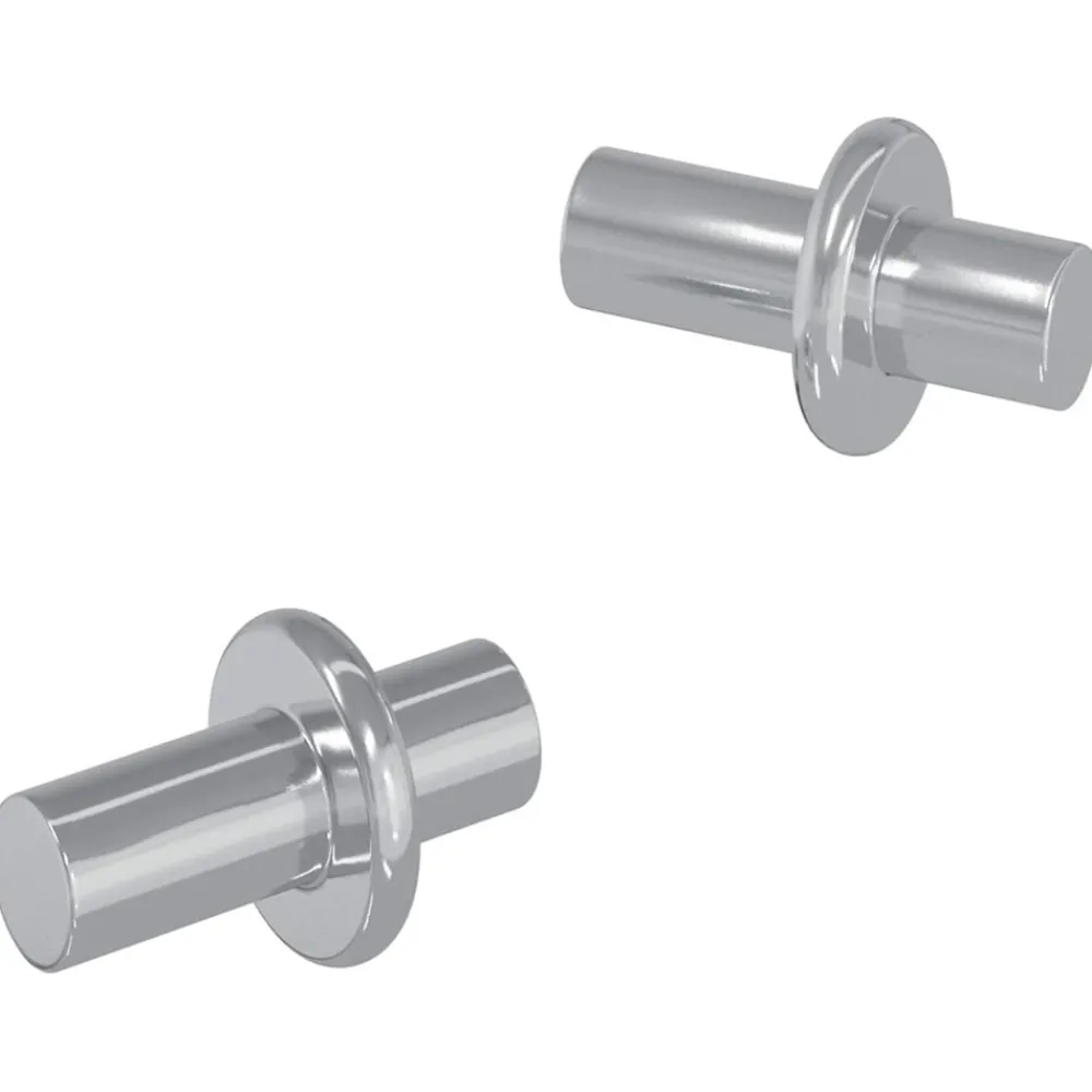 vidaXL Soporte de estante 2 pcs Plateado 8,6 x 8,6 x 14,6 mm Acero Outlet