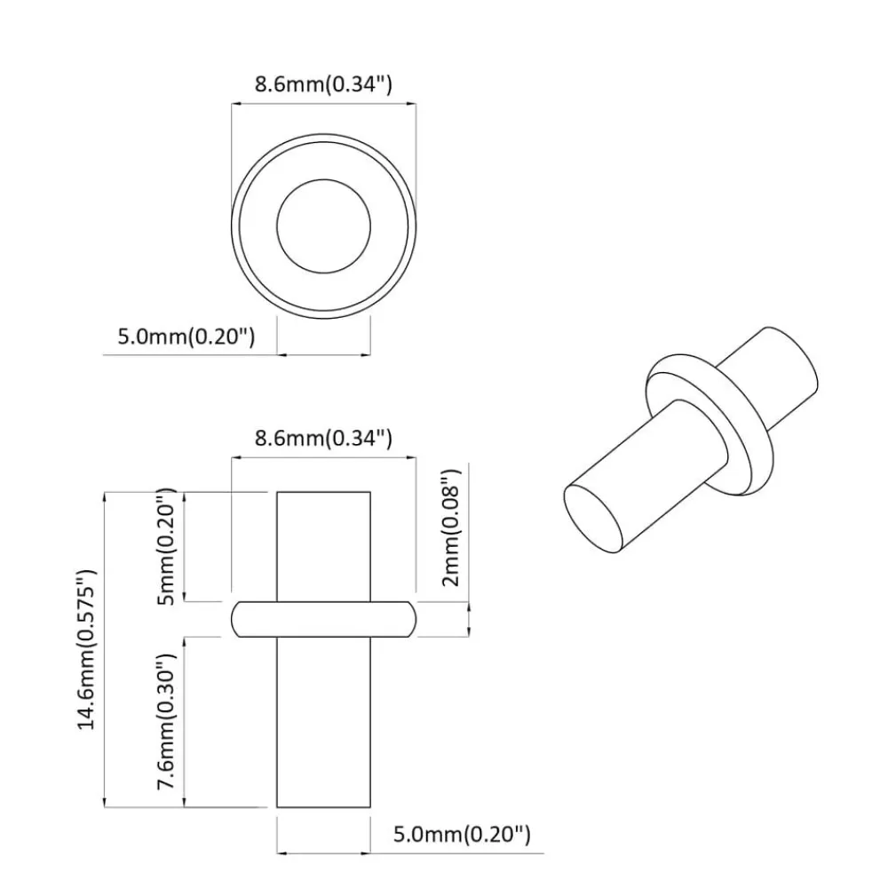vidaXL Soporte de estante 2 pcs Plateado 8,6 x 8,6 x 14,6 mm Acero Outlet