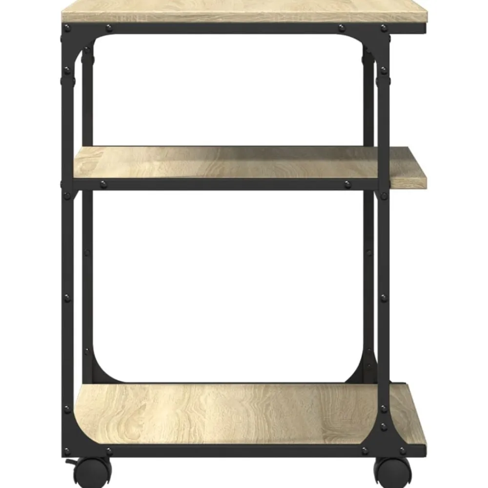 vidaXL Soporte de impresora 3 niveles 43x48x64 cm Roble Sonoma Best