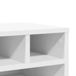 vidaXL Soporte de impresora madera ingeniería 40x32x22,5 cm Blanco Outlet