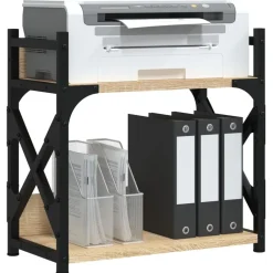 vidaXL Soporte de impresora 2 niveles 40x20x40 cm Roble Sonoma Discount