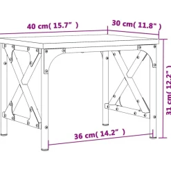 vidaXL Soporte de impresora madera ingeniería 40x30x31 cm Gris sonoma Outlet