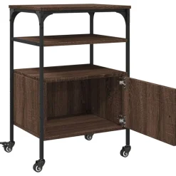 vidaXL Soporte de impresora 3 niveles marrón roble 50x40x76 cm Marrón roble Sale
