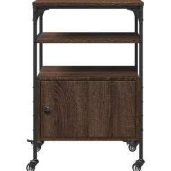 vidaXL Soporte de impresora 3 niveles marrón roble 50x40x76 cm Marrón roble Sale