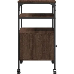 vidaXL Soporte de impresora 3 niveles marrón roble 50x40x76 cm Marrón roble Sale