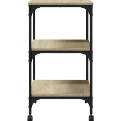 vidaXL Soporte de impresora 3 niveles 50x41x75 cm Roble Sonoma Discount
