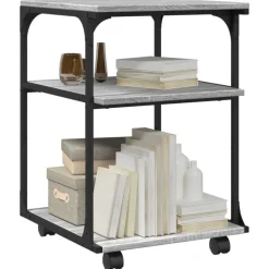 vidaXL Soporte de impresora 3 niveles 43x48x64 cm Gris sonoma Sale