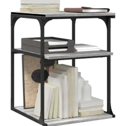 vidaXL Soporte de impresora 3 niveles 43x48x64 cm Gris sonoma Sale