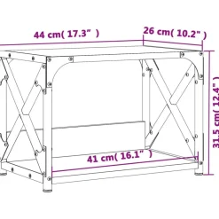 vidaXL Soporte de impresora 2 niveles marrón roble 44x26x31,5 cm Marrón roble Outlet