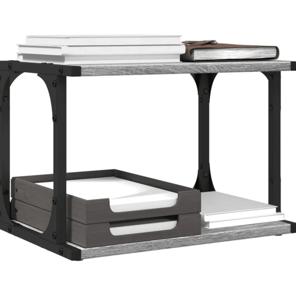 vidaXL Electrónica-Soporte de impresora 2 niveles 41x28x33,5 cm