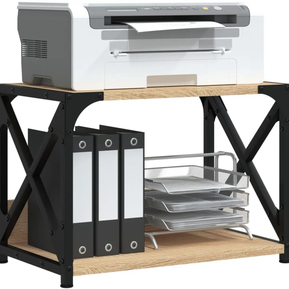 vidaXL Electrónica-Soporte de impresora 2 niveles 44x26x31,5 cm
