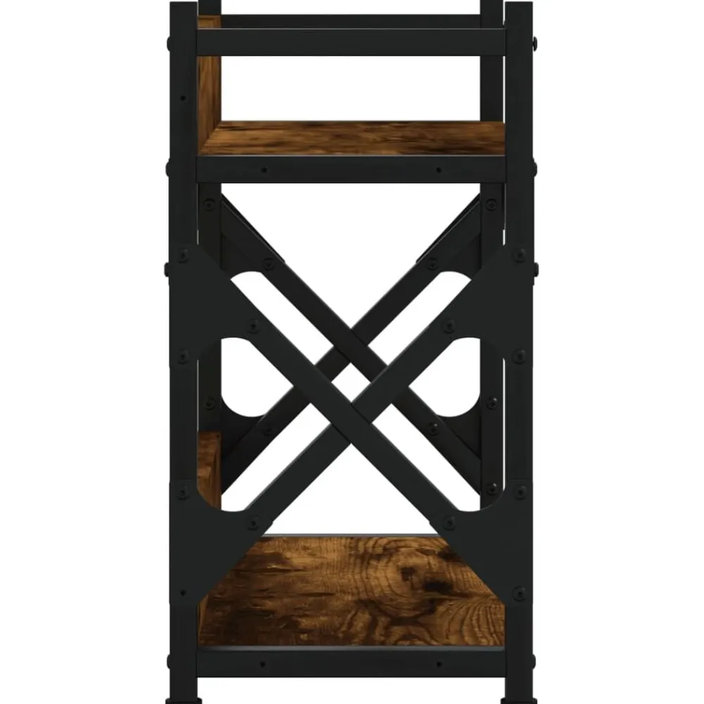 vidaXL Soporte de impresora 2 niveles 40x20x40 cm Roble ahumado Hot