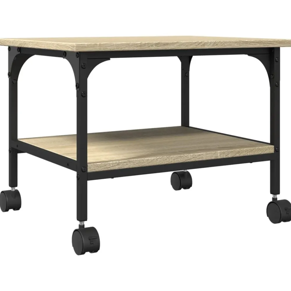 vidaXL Soporte de impresora 2 niveles 50x40x38 cm Roble Sonoma Online