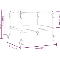 vidaXL Soporte de impresora 2 niveles 50x40x38 cm Roble Sonoma Online