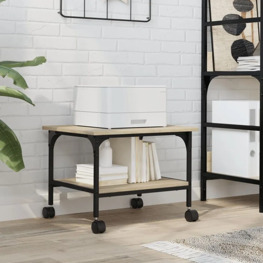 vidaXL Soporte de impresora 2 niveles 50x40x38 cm Roble Sonoma Online