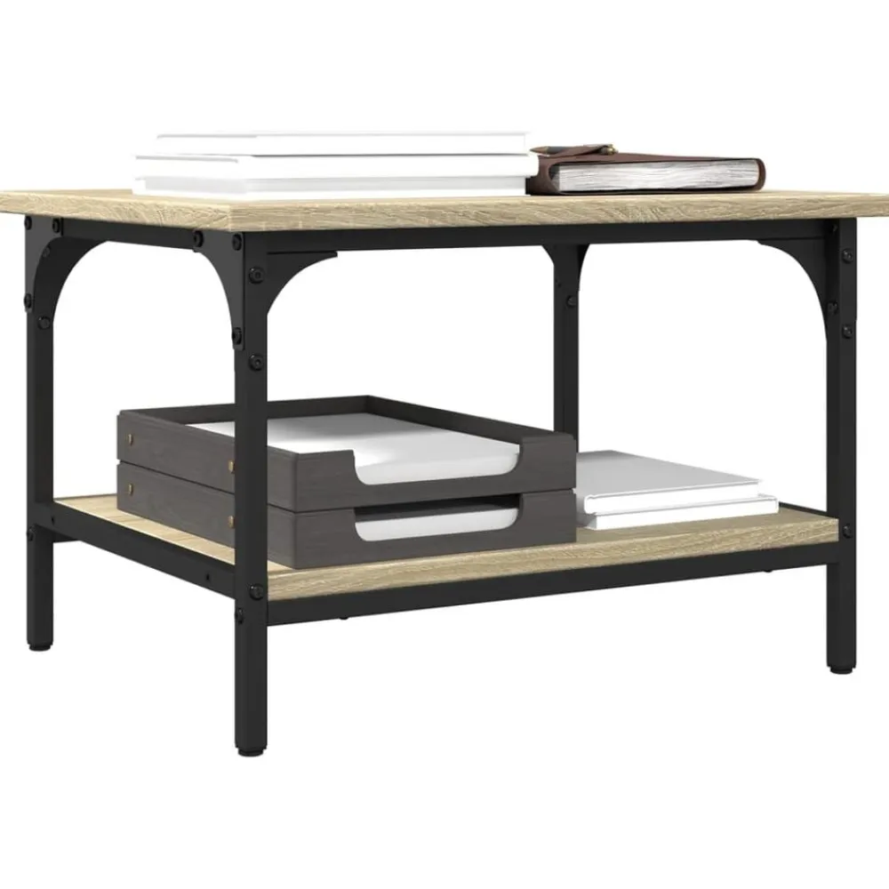 vidaXL Soporte de impresora 2 niveles 50x40x38 cm Roble Sonoma Online
