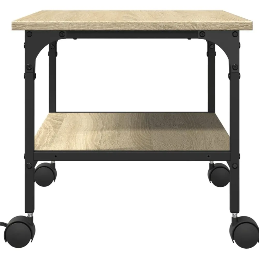 vidaXL Soporte de impresora 2 niveles 50x40x38 cm Roble Sonoma Online