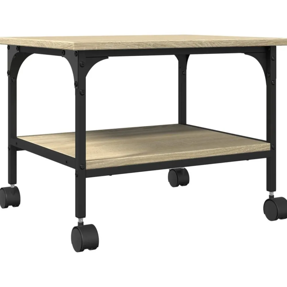 vidaXL Soporte de impresora 2 niveles 50x40x38 cm Roble Sonoma Online