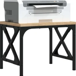 vidaXL Electrónica-Soporte de impresora madera ingeniería 40x30x31 cm
