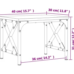 vidaXL Electrónica-Soporte de impresora madera ingeniería 40x30x31 cm
