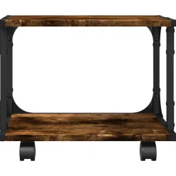 vidaXL Soporte de impresora 2 niveles 41x28x33,5 cm Roble ahumado Online