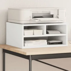 vidaXL Electrónica-Soporte de impresora madera ingeniería 49x40x22,5 cm