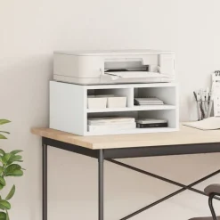 vidaXL Electrónica-Soporte de impresora madera ingeniería 49x40x22,5 cm