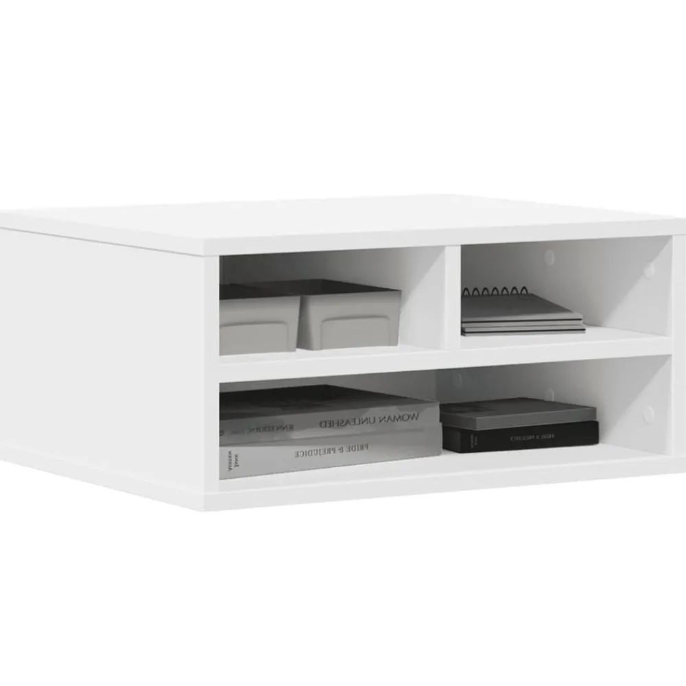 vidaXL Electrónica-Soporte de impresora madera ingeniería 49x40x22,5 cm